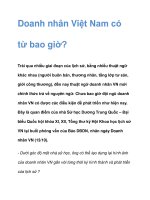 Doanh nhân Việt Nam có từ bao giờ? doc