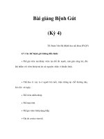 Bài giảng Bệnh Gút (Kỳ 4) pptx