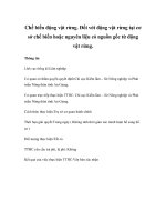 Chế biến động vật rừng. Đối với động vật rừng tại cơ sở chế biến hoặc nguyên liệu có nguồn gốc từ động vật rừng. docx
