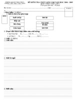 Đề thi GKI toán, TV lớp 1-5