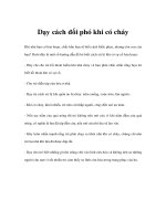 Dạy cách đối phó khi có cháy doc