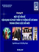 Chương VII: Vấn đề vận dụng và phát triển tư tưởng HCM trong công cuộc đổi mới pps