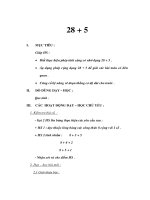 Giáo án Toán lớp 2 - 28 + 5 ppsx