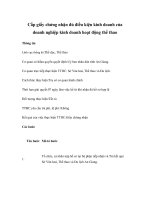 Cấp giấy chứng nhận đủ điều kiện kinh doanh của doanh nghiệp kinh doanh hoạt động thể thao ppt