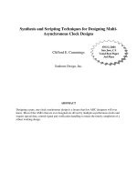 Synthesis and Scripting Techniques for Designing Multi - Asynchronous Clock Designs