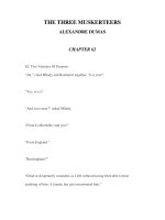 LUYỆN ĐỌC ANH NGỮ QUA CÁC TÁC PHẨM VĂN HỌC-THE THREE MUSKERTEERS ALEXANDRE DUMAS CHAPTER 62 ppsx