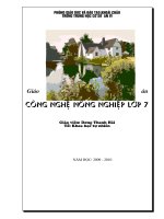 Giáo án CN 7 kì I