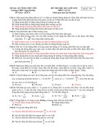 Đề & Đáp án KT HK1- Lý 12-NC