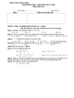 Đề kiểm tra chương 3(Đại sô) -2