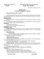 KẾ HOẠCH NGOẠI KHÓA-THÂN-BA TƠ