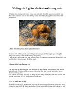 Những cách giảm cholesterol trong máu pot