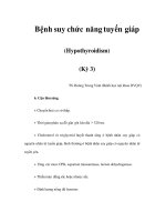 Bệnh suy chức năng tuyến giáp (Hypothyroidism) (Kỳ 3) pps
