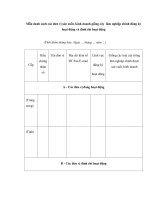 Mẫu danh sách các đơn vị sản xuất, kinh doanh giống cây lâm nghiệp chính đăng ký hoạt động và đình chỉ hoạt động potx