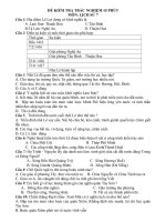 ĐỀ KIỂM TRA 15 PHÚT TRẮC NGHIỆM LỊCH SỬ 7