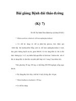 Bài giảng Bệnh đái tháo đường (Kỳ 7) docx