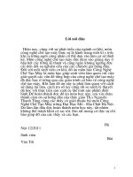 NỘI DUNG THUYẾT MINH và TÍNH TOÁN đồ án môn học CÔNG NGHỆ GIA CÔNG cơ KHÍ  de nop