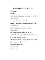 Giáo án Toán lớp 2 - 65 – 38; 46 – 17; 57 – 28; 78 – 29 ppt