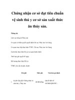 Chứng nhận cơ sở đạt tiêu chuẩn vệ sinh thú y cơ sở sản xuất thức ăn thủy sản. pot