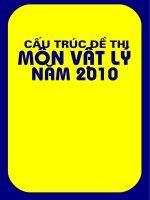 Cấu trúc đề thi môn vật lý năm 2010