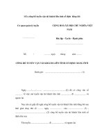 Mẫu công bố tuyến vận tải khách liên tỉnh cố định bằng ôtô ppt