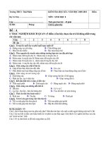 Đề thi học kì 1 sinh 8