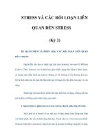 STRESS VÀ CÁC RỐI LOẠN LIÊN QUAN ĐẾN STRESS (Kỳ 2) doc