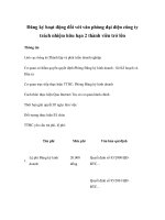 Đăng ký hoạt động đối với văn phòng đại diện công ty trách nhiệm hữu hạn 2 thành viên trở lên pdf