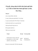 Cấp giấy chứng nhận đủ điều kiện hành nghề dịch vụ y tế đối với hình thức hành nghề dịch vụ tiêm, thay băng… pdf