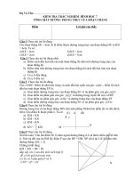 KIEM TRA TRAC NGHIEM CHUONG III-Tinh chat duong trung truc cua doan thang