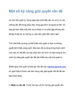 Một số kỹ năng giải quyết vấn đề pps