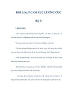 RỐI LOẠN CẢM XÚC LƯỠNG CỰC (Kỳ 1) docx
