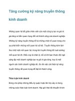 Tăng cường kỹ năng truyền thông kinh doanh ppt