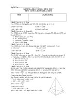 KIEM TRA TRAC NGHIEM CHUONG III-Tinh chat 3 duong phan giac