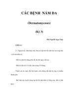 CÁC BỆNH NẤM DA (Dermatomycoses) (Kỳ 3) pps