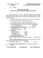 Biên bản bầu Bí thư