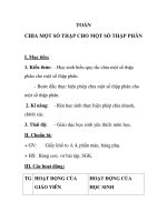 TOÁN CHIA MỘT SỐ THẬP CHO MỘT SỐ THẬP PHÂN docx