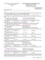 kiểm tra 1 tiết hoá 11 HK I (hay)