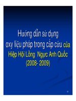 Oxy liệu pháp trong điều trị viêm phổi do virus (Phần 8) potx