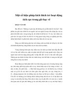 Một số biện pháp kích thích trẻ hoạt động tích cực trong giờ học vẽ ppt