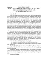 SKKN MỘT VÀI BIỆN PHÁP NÂNG CAO CHẤT LƯỢNG SOẠN GIẢNG CÁC TIẾT HDGDNGLL Ở TỔ CHUYÊN MÔN