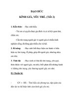 ĐẠO ĐỨC KÍNH GIÀ, YÊU TRẺ. (Tiết 2) ppsx