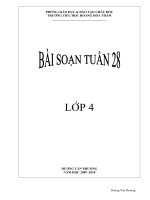 BS theo chuẩn KTKN tuần 28 - khối 4
