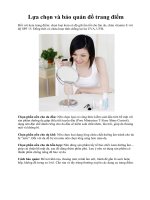 Lựa chọn và bảo quản đồ trang điểm ppt