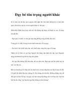 Dạy bé tôn trọng người khác ppt