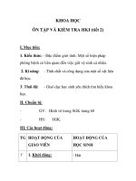 KHOA HỌC ÔN TẬP VÀ KIỂM TRA HKI (tiết 2) pps