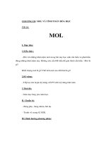 Giáo án Hoá học lớp 8 - MOL VÀ TÍNH TOÁN HÓA HỌC doc