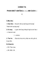 Chính tả phân biệt âm đầu - âm cuối tuần 13 docx
