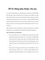 Ðể bé đừng phụ thuộc cha mẹ ppt