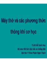 Máy thở và các phương thức thông khí cơ học (Phần 1) pot