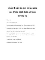 Chấp thuận lắp đặt biển quảng cáo trong hành lang aChấp thuận lắp đặt biển quảng cáo trong hành lang an toàn đường bộn toàn đường bộ Thông pot